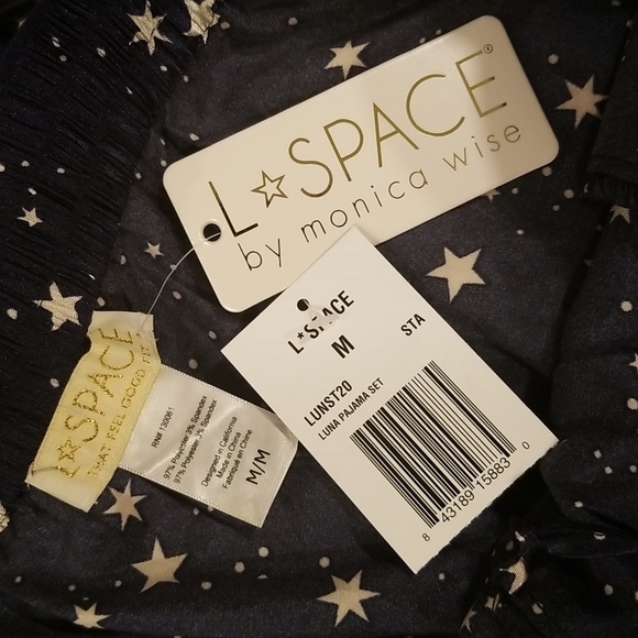💕L*SPACE💕 Luna Pajama Set ~ Starry Night Star Print Medium M NWT - Picture 16 of 16